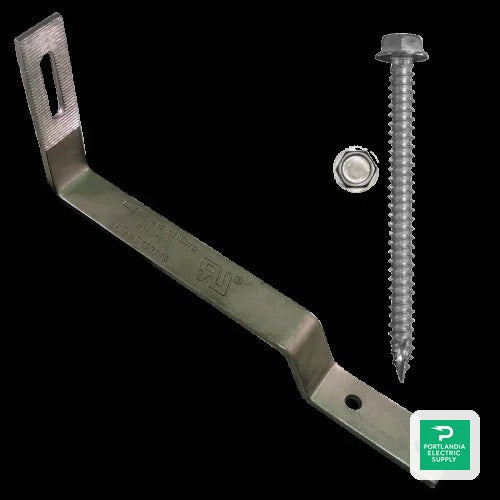 QuickBolt Flat Tile Roof Hook Side Mount Rails - 17608 — front view