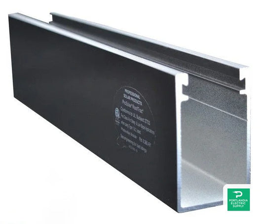 Prosolar Rooftrac 130 (11) Black 2 DEEP RAIL - R130-2.0B — front view