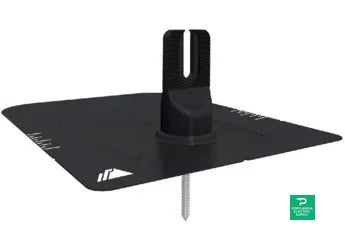 Ironridge Flashfoot2 Black Comp Shingle Flashing - FF2-01-B2 — side angle