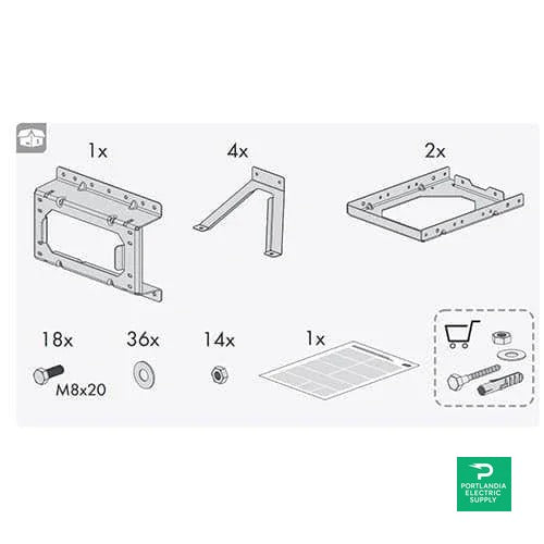 SMA Solar Mounting Bracket - UMS_KIT-10 — front view