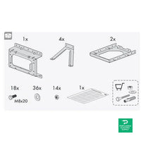 SMA Solar Mounting Bracket - UMS_KIT-10 — front view