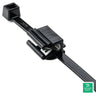 HellermannTyton 2-Piece Cable Tie & Edge Clip, 8.0" Long, EC5B, 1 - 3 mm Panel, 50lb, PA66HIRHSUV/PA66HIRHSUVR5, Bk…