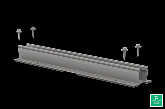 K2 Solar Systems MiniRail XPRess Base 17? w/EPDM Mill Kit - 4000073 — front view