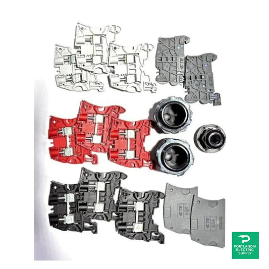 Soladeck 0 Contains (3)black 8mm terminal block (3)red 8mm terminal block - 1613 — front view