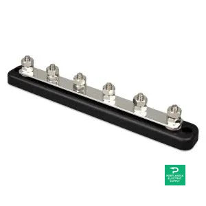 Victron Busbar 150A 6P + cover - VBB115060020 — side angle
