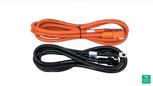 Pytes 2m long from battery to charger/load/busbar - Power Cable Set