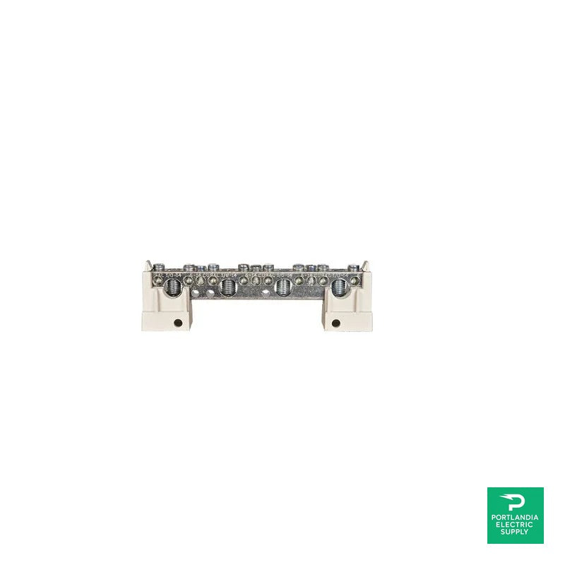 MidNite Four 1/0 & Eleven #6 Useable Wire Slots. 180 amps - White - MNTBB-W — front view
