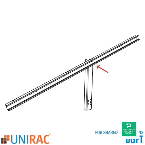 Unirac Ground Fixed TILT TOP Chord Channel 20/30AÂ° - 404036