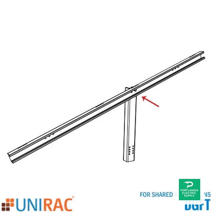 Unirac Ground Fixed TILT TOP Chord Channel 20/30AÂ° - 404036