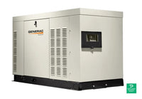 Generac Protector 25KW Automatic Standby Liquid-Cooled Gaseous Engine Generator in Aluminum Enclosure - RG025 — front view