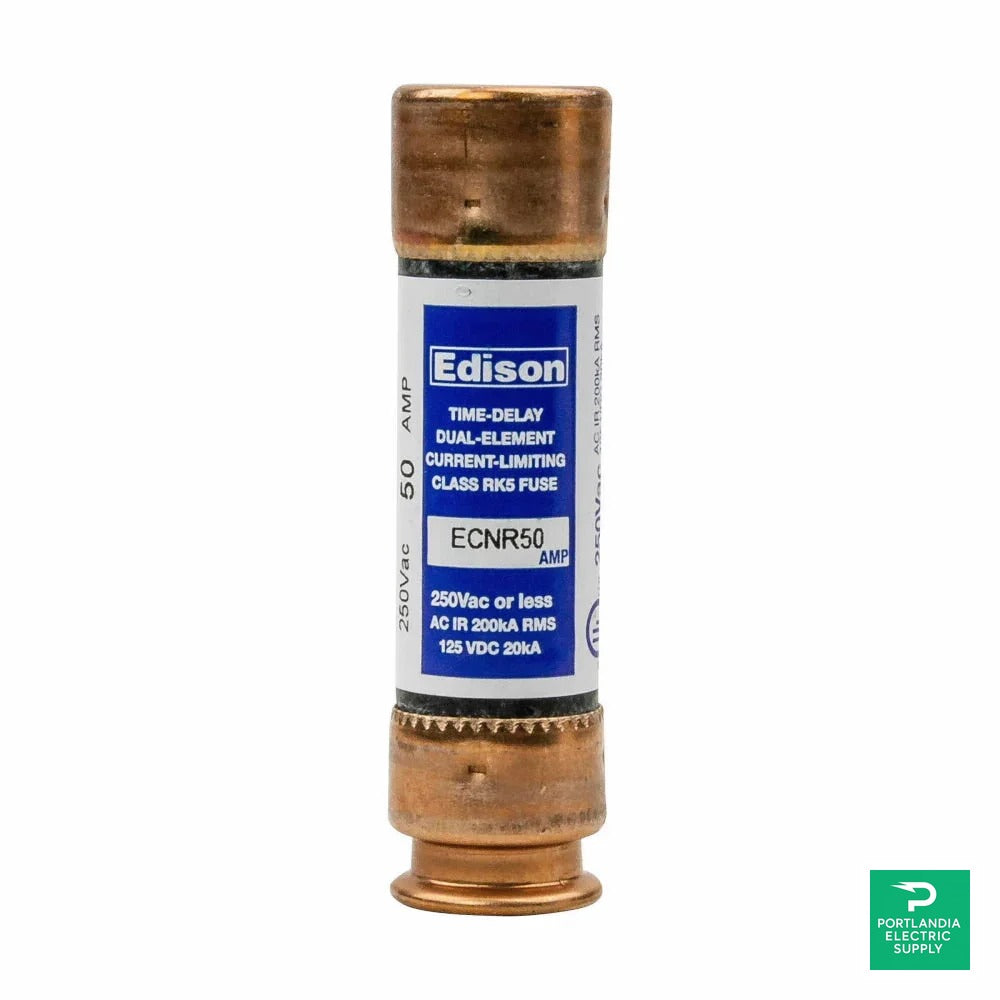 Eaton Edison 50A 125Vdc Fuse - ECNR50 — front view