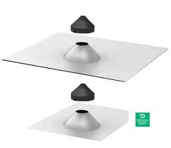 Quick Mount PV Conduit Penetration Flashing - QMCPT-A-12-MILL — side angle