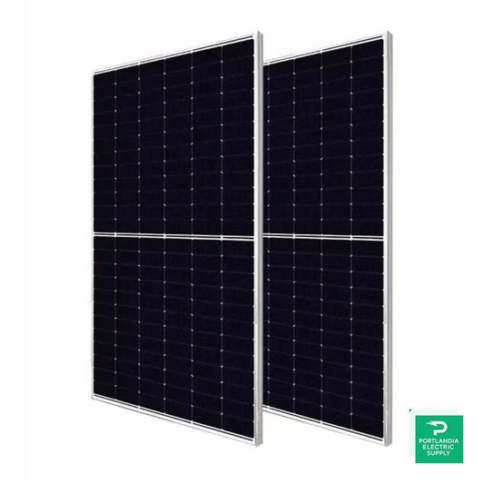 Canadian Solar 132 TOPCon BF Black/Silver 620w Solar Panel - CS6.2-66TB-620 — front view