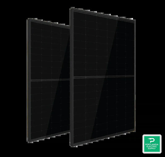 Solar 4 America 108 Mono Cells Black/Black 430w Solar Panel - S4A430-108TH10BTT — front view