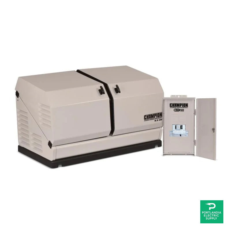 Champion 12.5kW Generator w/ATS 100 NEMA 3R (Outdoor) Select Circuit Switch - 100179 — front view