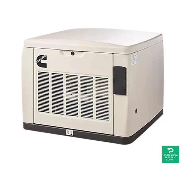 Cummins RS17A - 17kW Quiet Connect Series 120/240V 1 Phase Air Cooled Standby Generator - A071Z394 — front view