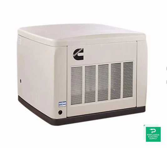 Cummins RS20AE - 20kW Quiet Connect Series 120/240V 1 Phase Air Cooled Standby Generator - A071Z202 — front view