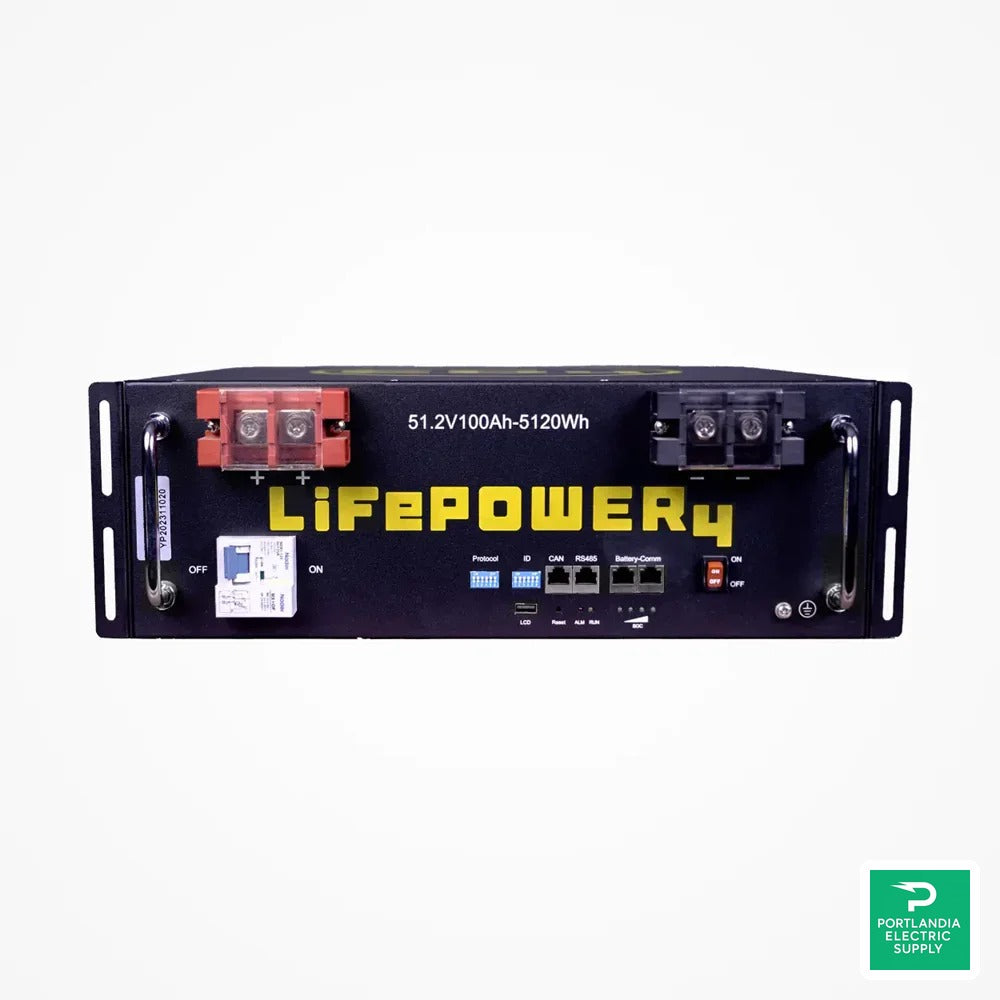 EG4 Electronics LiFePower4 48V V2 100Ah Lithium Iron Phosphate Battery - EG4LP48V100AV2 — front view