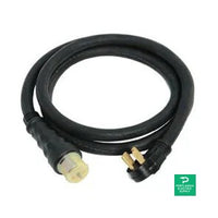 Generac 25 ft 50 Amp generator cord with NEMA 1450 male and locking CS6364 female - 6389 — side angle
