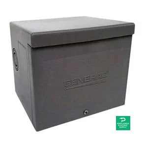 Generac 30 Amp Power Inlet Box, 125/250V, raintight resin, NEMA L14-30 — side angle