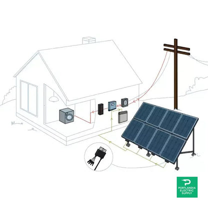 6 kW Ground-Mounted Hybrid System with String Inverter and Battery