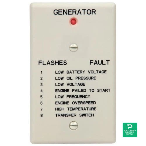 Briggs and Stratton Remote Status Panel - Briggs & Stratton Controller (Hard-Wired) - Red Light - 6144 — front view
