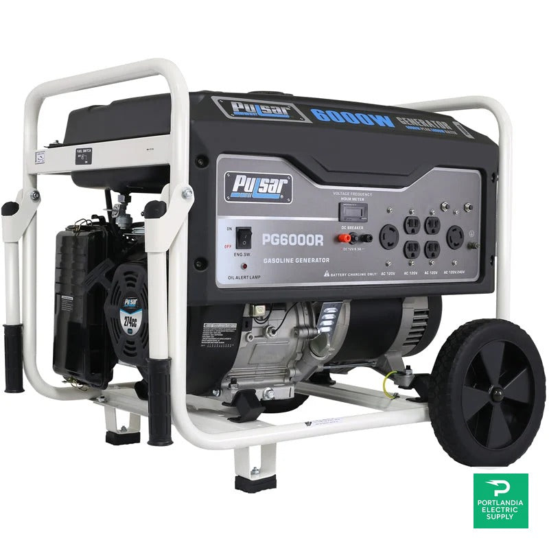 Pulsar Standard Series Gasoline Portable Generator - PG6000R — front view