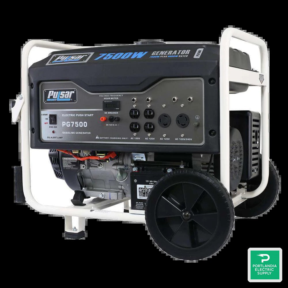Pulsar Standard Series Gasoline Portable Generator - PG7500 — front view