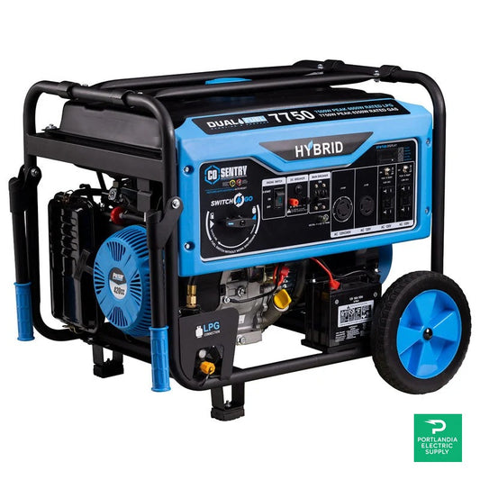 Pulsar Standard Series Dual Fuel Portable Generator - PG7750B — front view