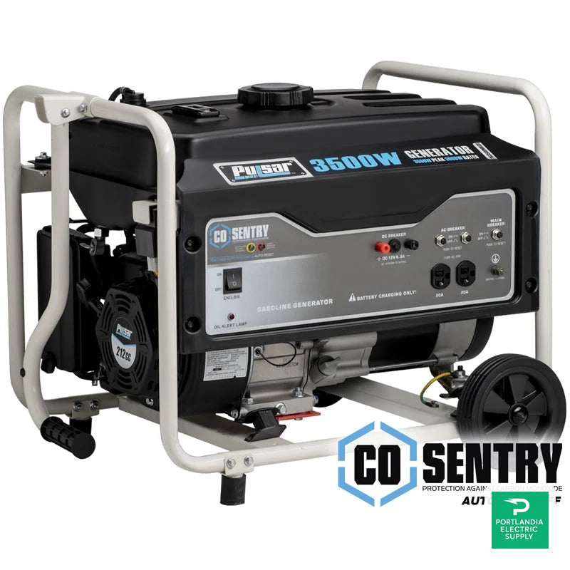 Pulsar CO Sentry Series Portable Generator With Carbon Monoxide Sensor - PG3500MRCO — front view