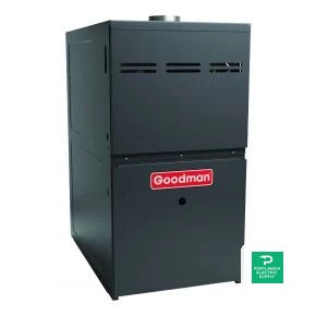 Goodman 80% Two Stage Gas Furnace (Downflow) w/ 9 Speed ECM - GC9C80 - GD9T800805C — side angle