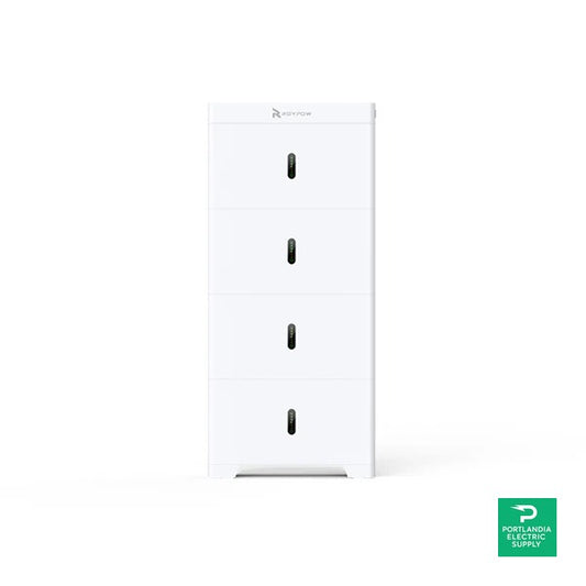 Roypow 15kWhRept A+ low-voltage battery pack of 5.12 kWh x 3 - RBmax5.1L4 — front view