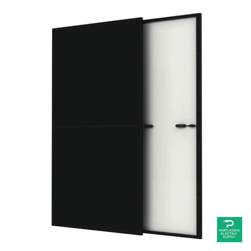 Trina Solar Residential Module 365W Black On Black 132 Half-cell Mono Solar Panel - TSM-365-DE06X.05(II) — side angle