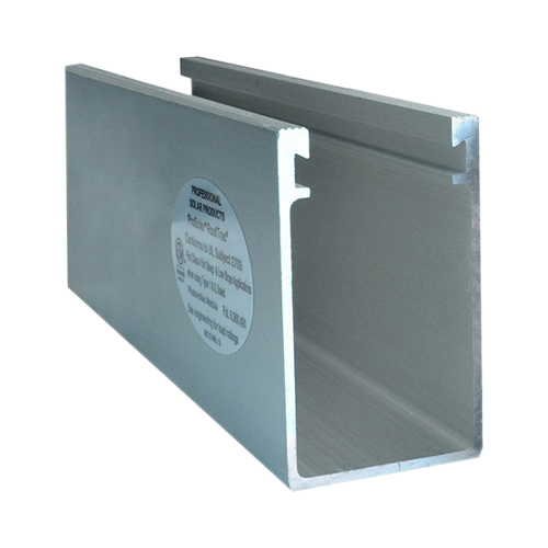 ProSolar 184" (15') Clear Anodized 3" Deep Support Rail R-184XD