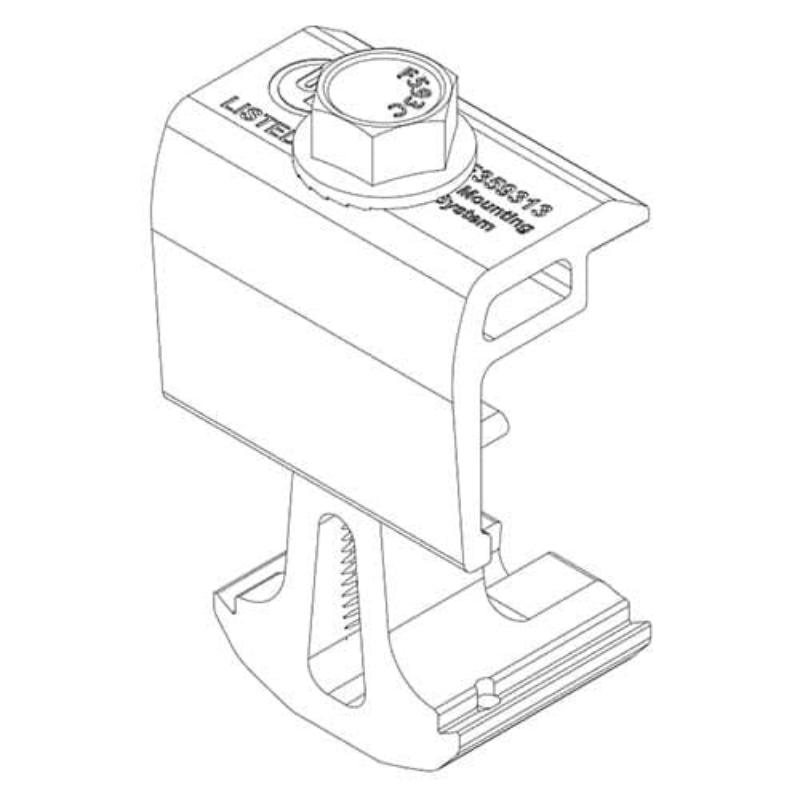 SnapNrack Ultra Rail End Clamp Silver 242-02072