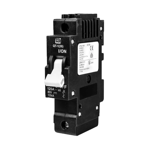 MidNite Solar 125A 80VDC 1-Pole MNEPV125-80-1PNP DIN Rail Breaker — back view