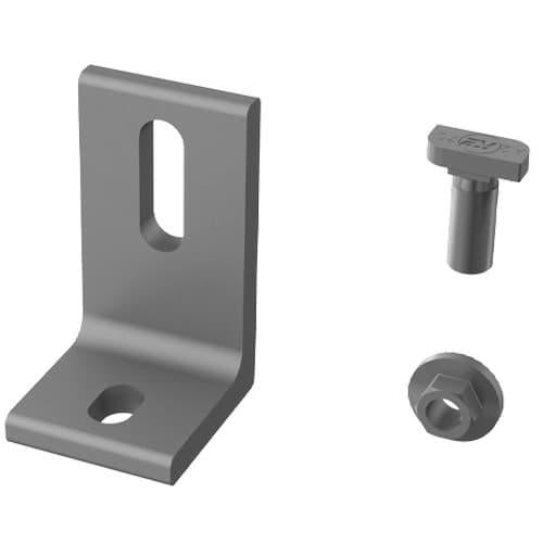 K2 Systems L-Foot Slotted Set, Mill Finish with Hardware | 4000630