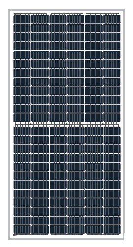 LONGi 435W (Pallet of 30) Bifacial Dual‑Glass Half‑Cut Solar Panel LR4‑72HBD‑435M — back view