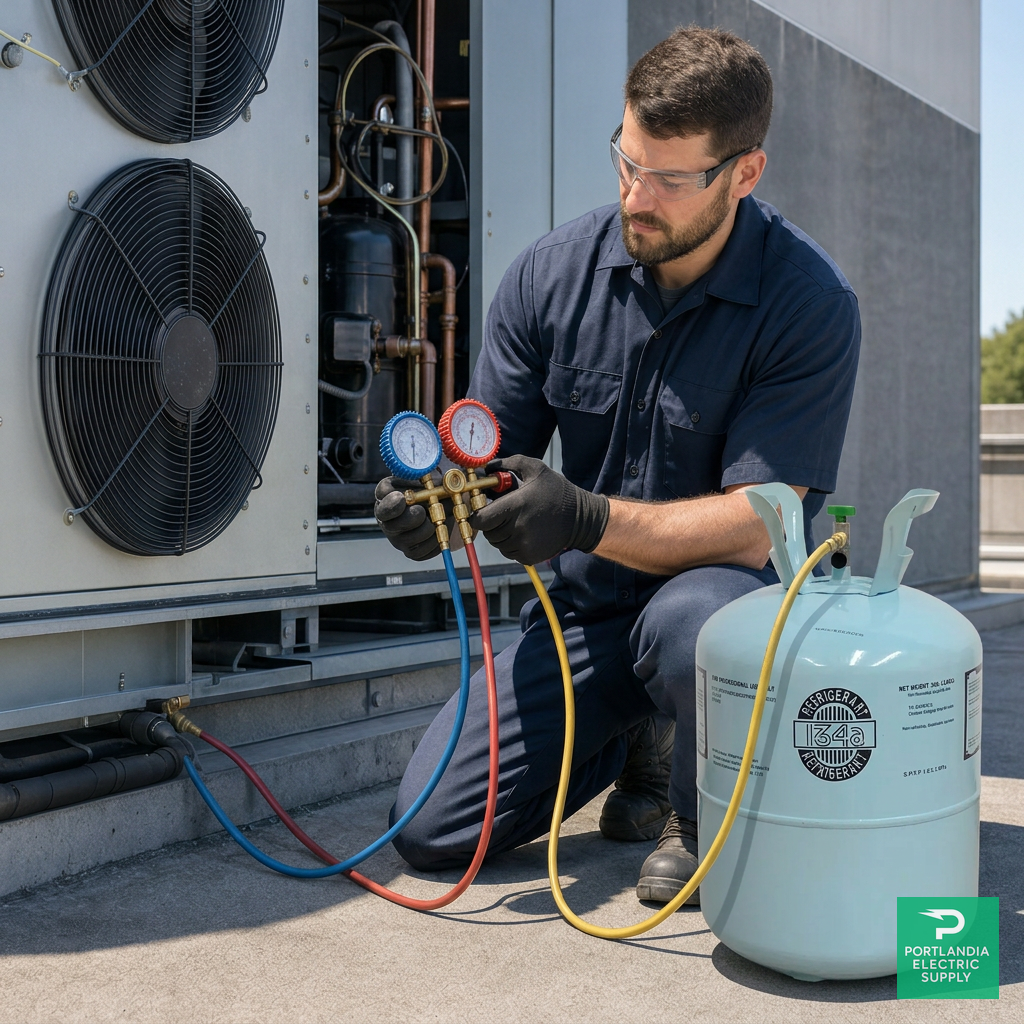R-134a Refrigerant — commercial refrigeration rooftop service, PES Supply