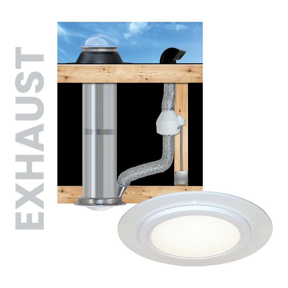 Natural Light Tubular 10" Skylight Exhaust Vent Kit