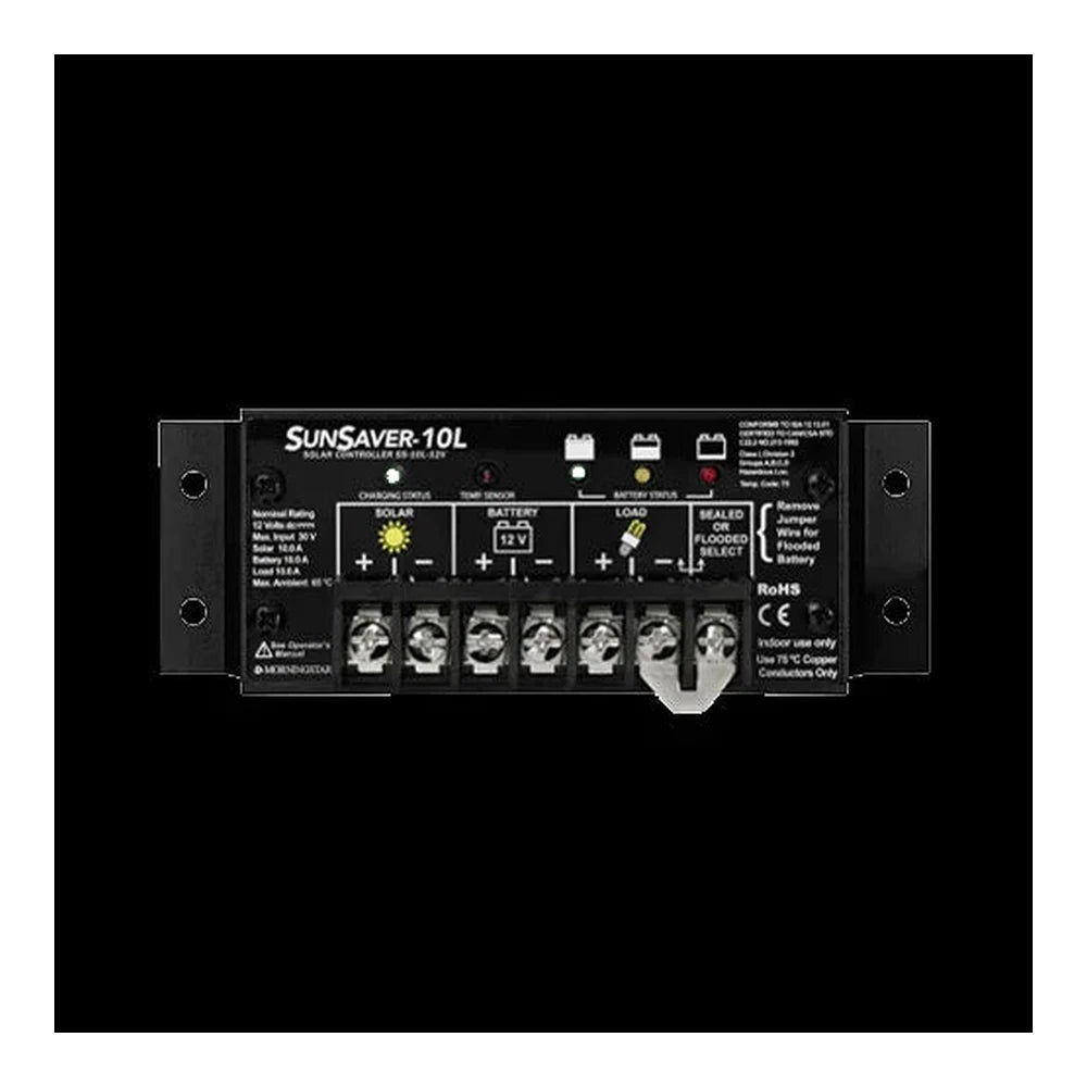 Morningstar SunSaver SS-10L-12V, PWM Charge Controller, 10 Amp, 12 Volt, LVD Low Voltage Override Protection