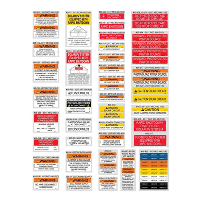 PV Labels 05-517 Value Pack 55 PCS (NEC2017)