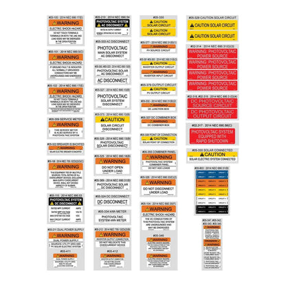 PV Labels 05-510 Value Pack 55 PCS (NEC2014)