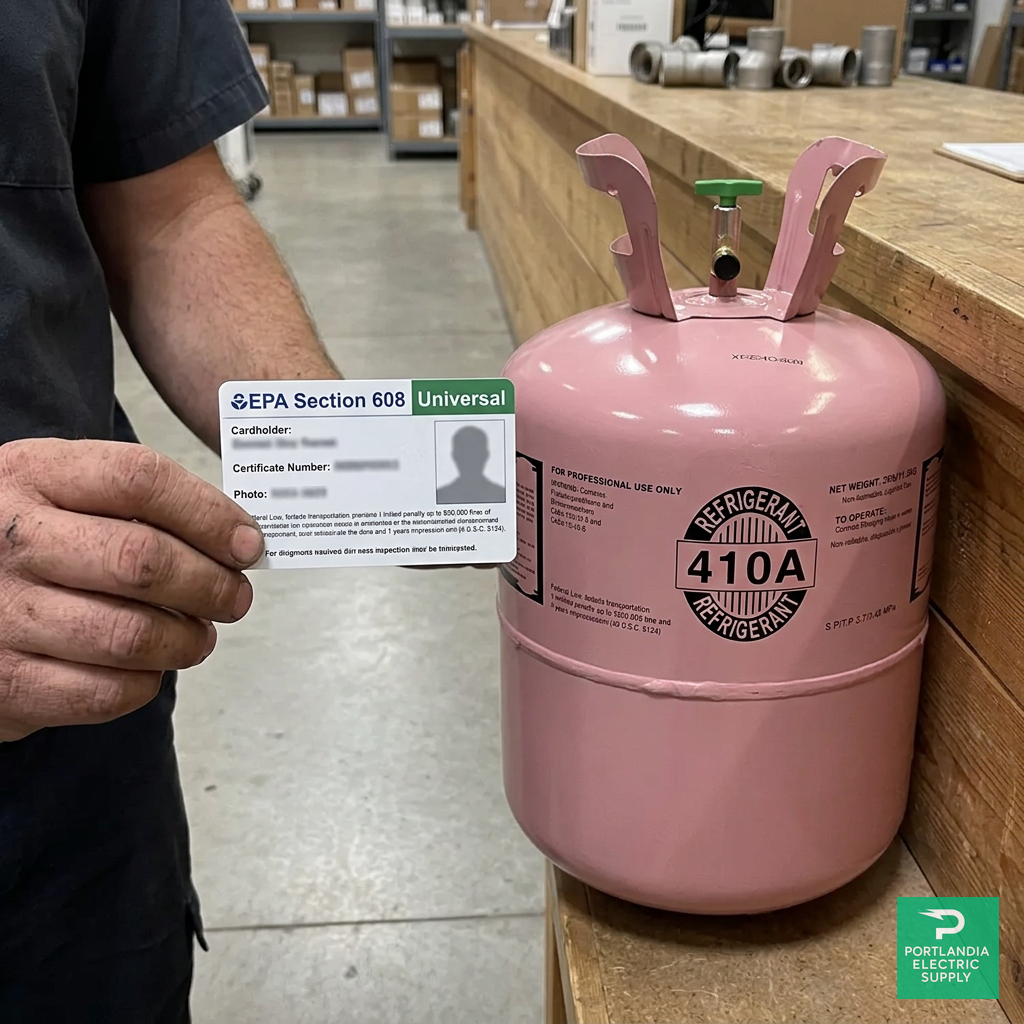 R-410A Refrigerant 25 lb Cylinder — EPA Section 608 certification card required to purchase, PES Supply