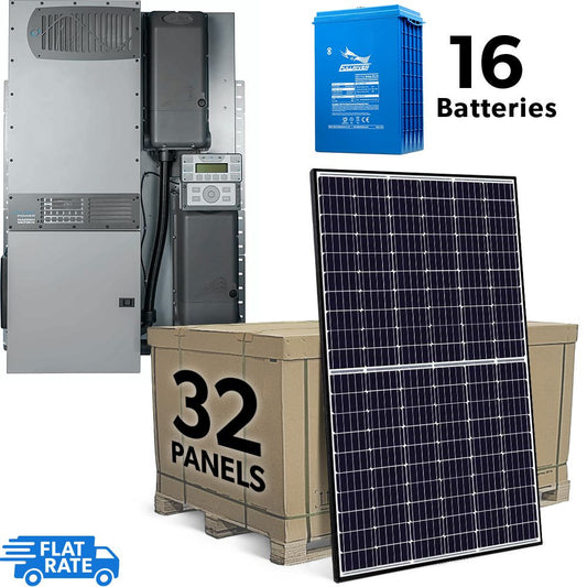 10.08 kW Grid-Tied Battery Backup Solar System with Outback Power Center and 32x Canadian Solar 315w Panels