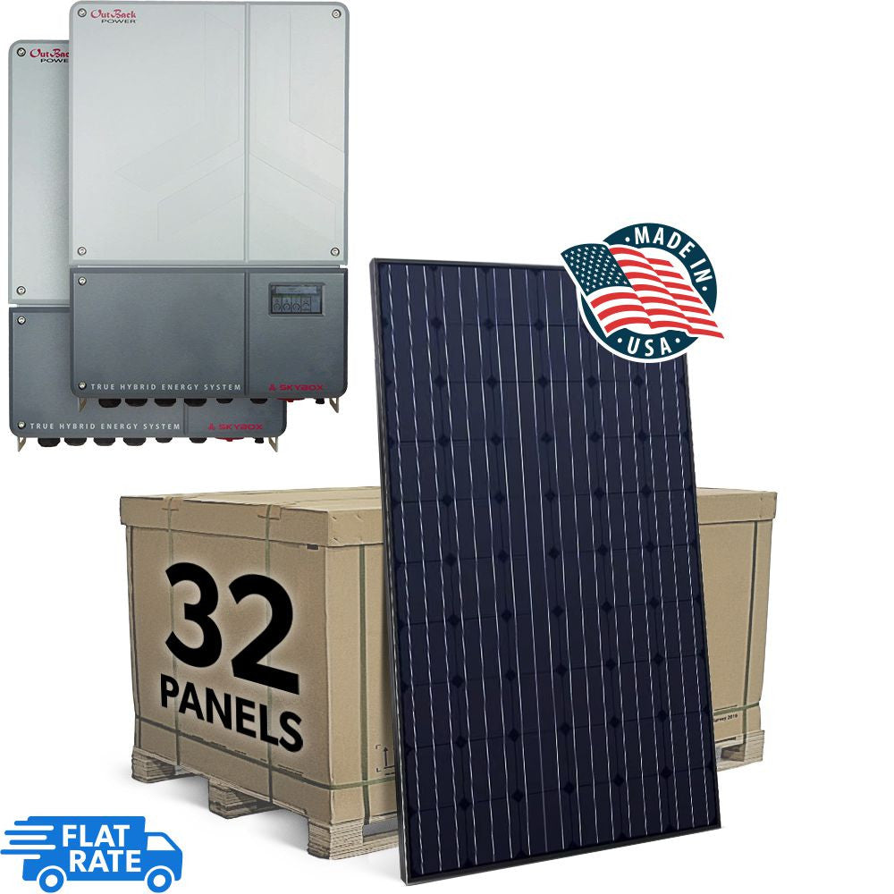 10.24 kW Storage Ready Grid Tied Solar System with Outback Power and 32x Heliene 320w Panels