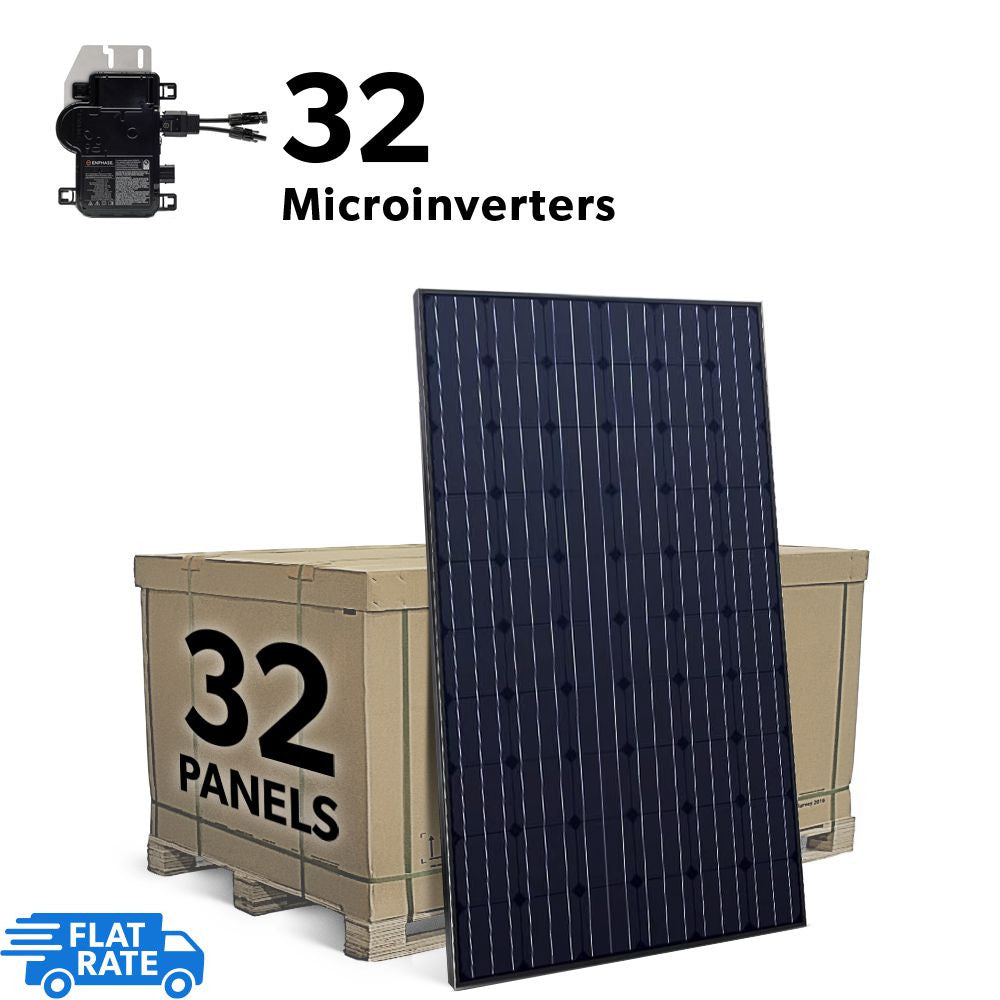 10.2 Grid-Tied Solar System with Enphase IQ7+ Microinverters and 32x Heliene 320w Panels