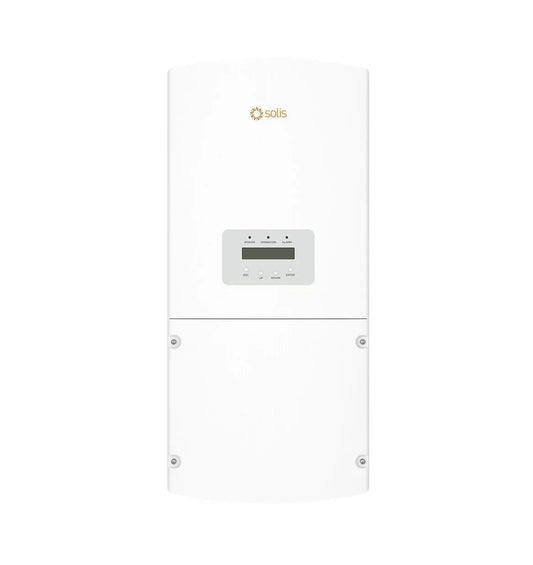 Solis solar inverter wall-mounted, white unit with display and control panel