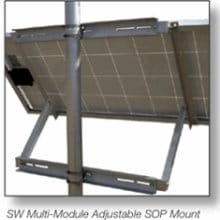 General Specialties Side of Pole Mount up to 300+w panel SOP-X Size D — back view