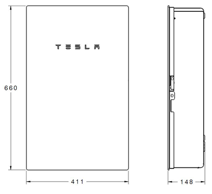 Tesla Powerwall Communications Gateway - Tesla Backup Gateway 2 — side angle